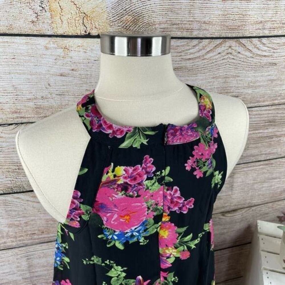 Betsey Johnson Floral High Neck Shift Dress 4 - Picture 5 of 7